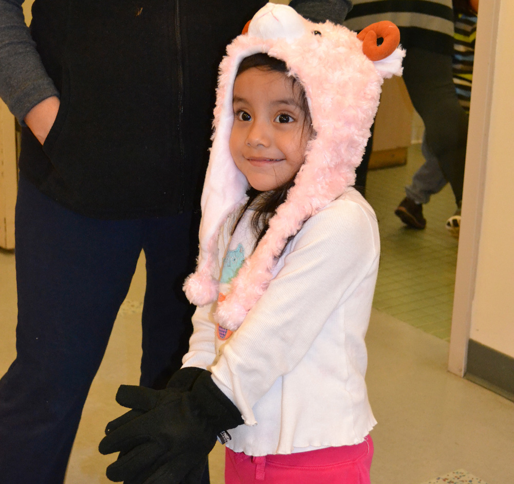 We received a wonderful donation of gift boxes with hats and gloves from Adaptive Design.