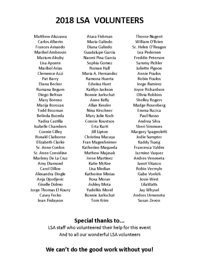 2018 Volunteer Appreciation Evening